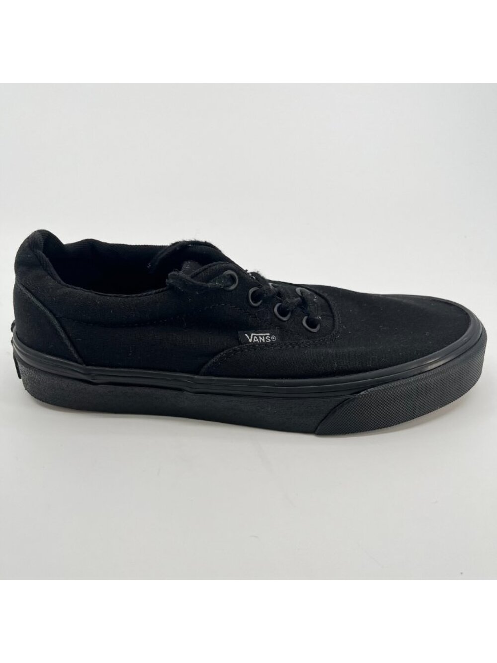 Vans Era Low Womens Size 6.5 Triple Black Athletic Canvas Skate Shoes Sneakers